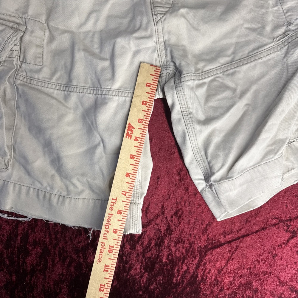 VTG Polo Jeans Co Ralph Lauren Cargo‎ Shorts Mens 36 Beige Relaxed Baggy Utility - Picture 7 of 13